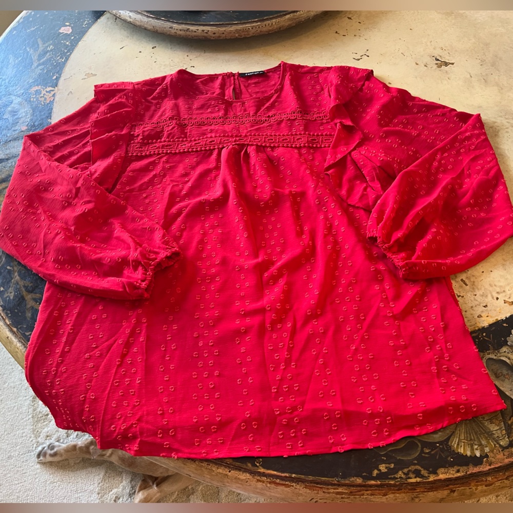 Red blouse